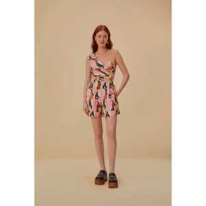 The Kiss Multicolor One Shoulder Romper